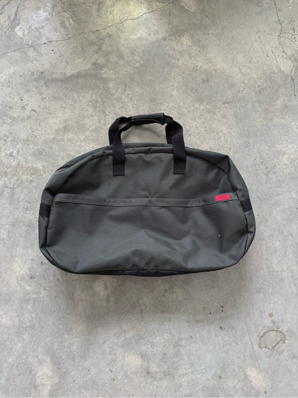 Hugo Boss Black Duffel Bag with Subtle Red Accent